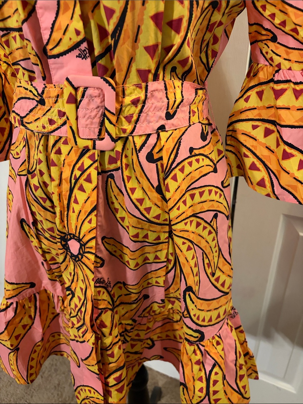 FARM Rio Banana Floral Cotton Mini Dress - Picture 6 of 10